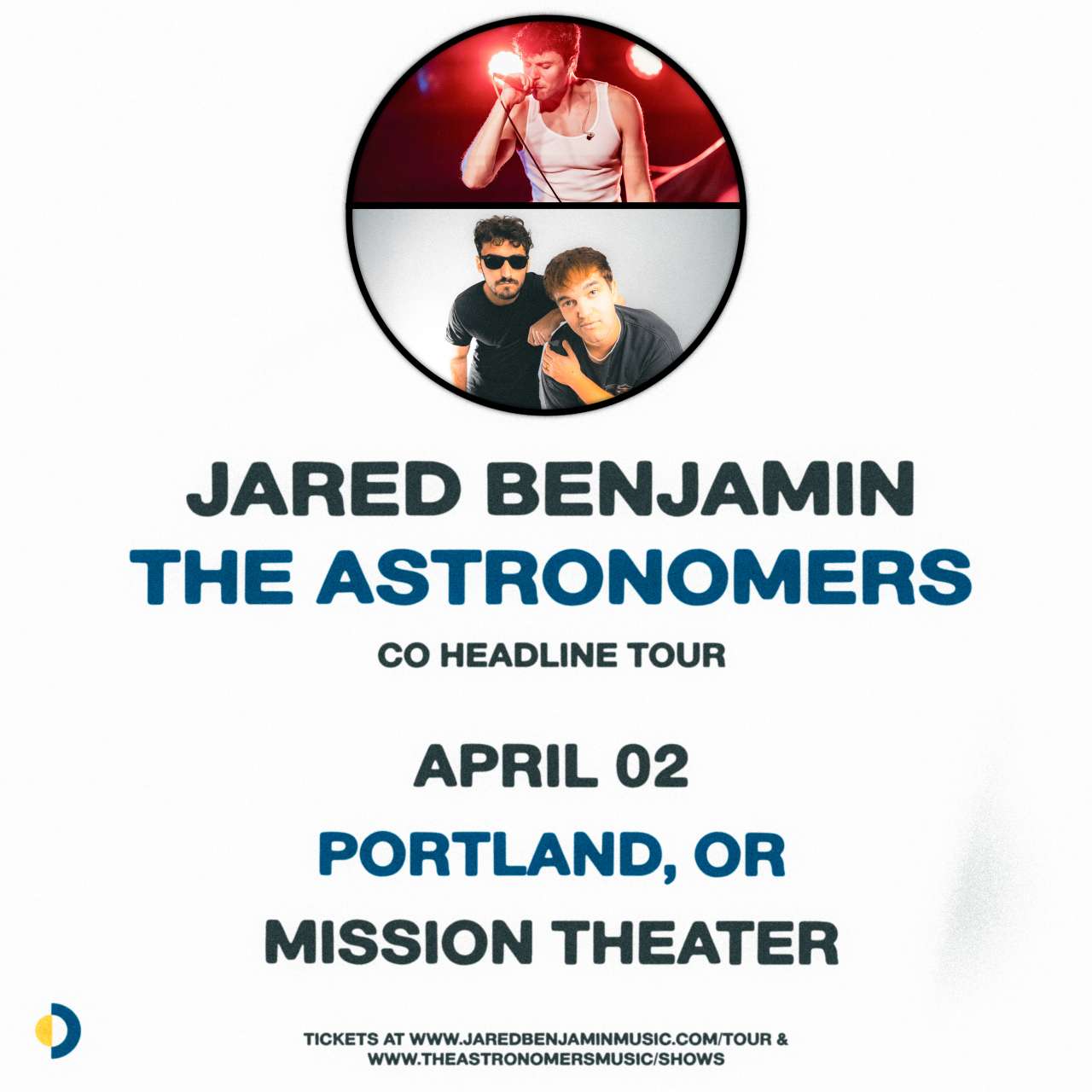 The Astronomers and Jared Benjamin (co-headline event)