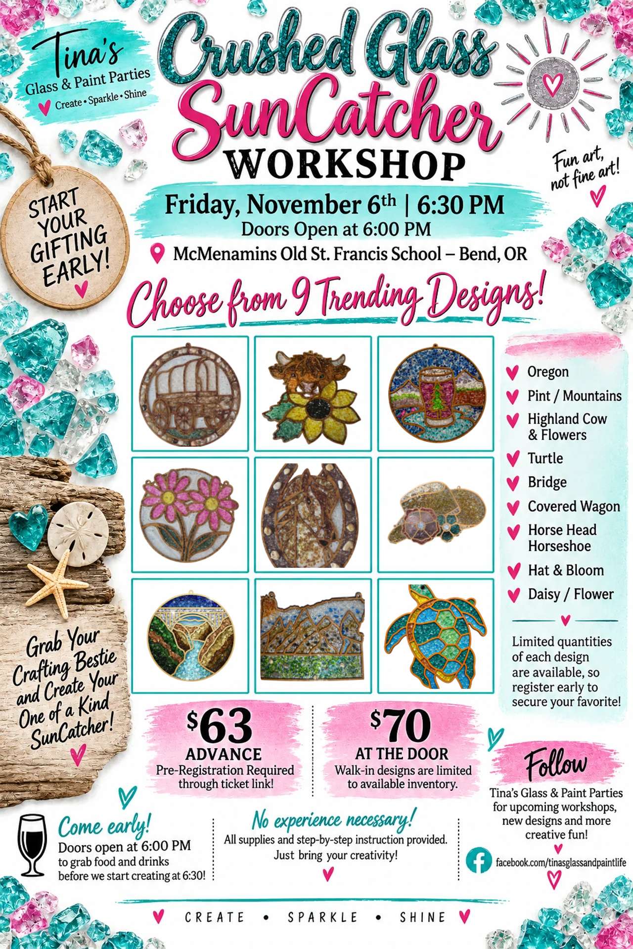 Crushed Glass Suncatcher Workshop